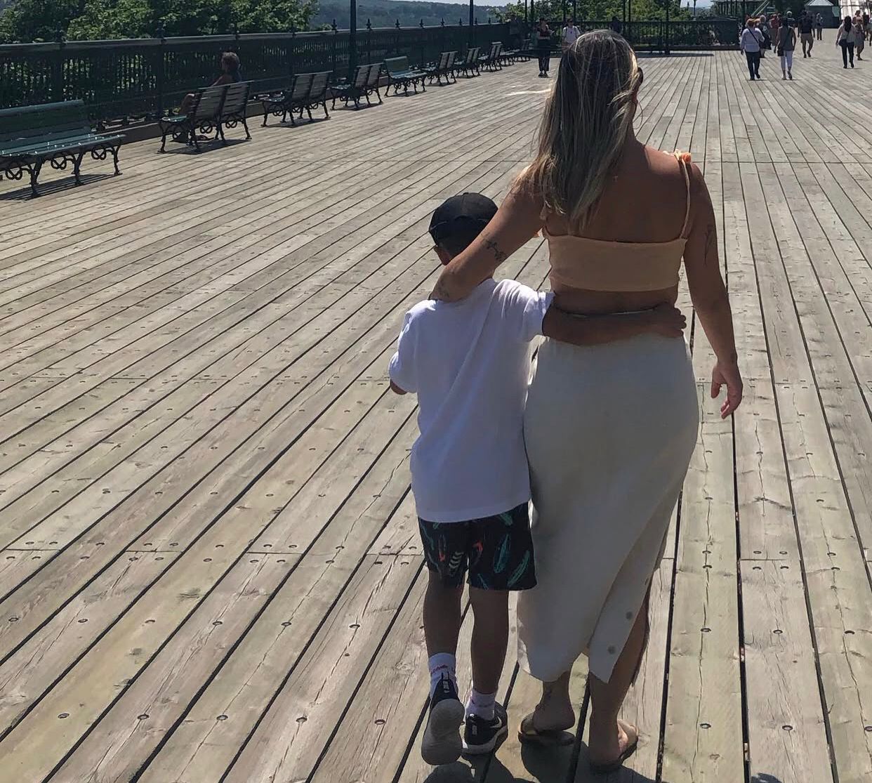 Dani and her son João